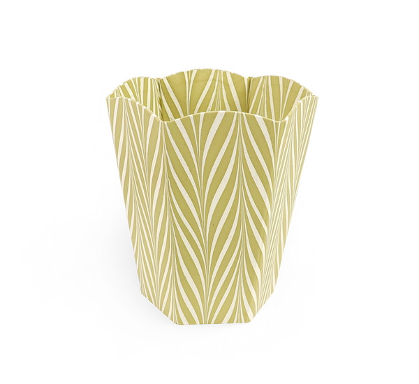 Sand Current – Hand Marbled Scalloped Basket (9.5