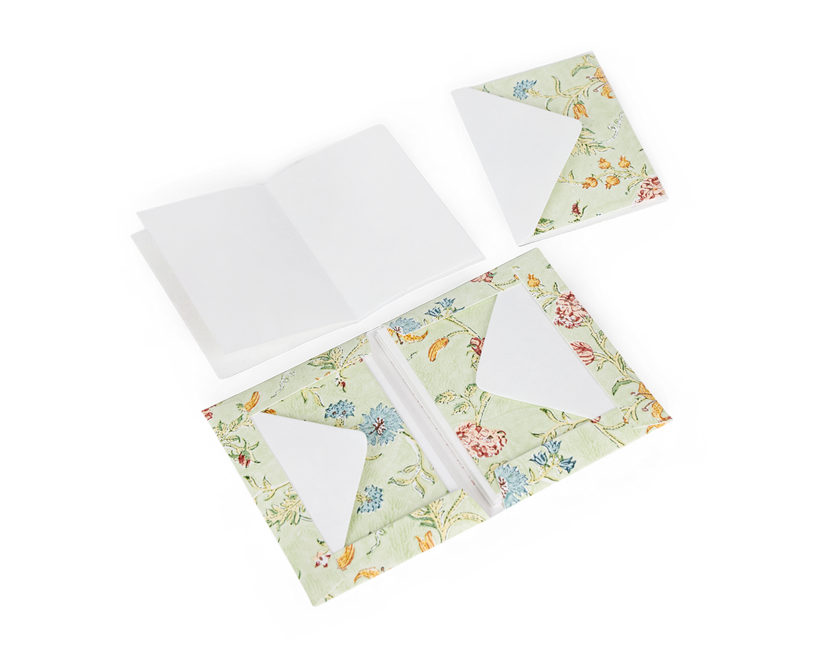 Spring Meadow – Hand Printed Greeting Card Folder Set  (6” x 4” | 100% Recycled Cotton Paper)