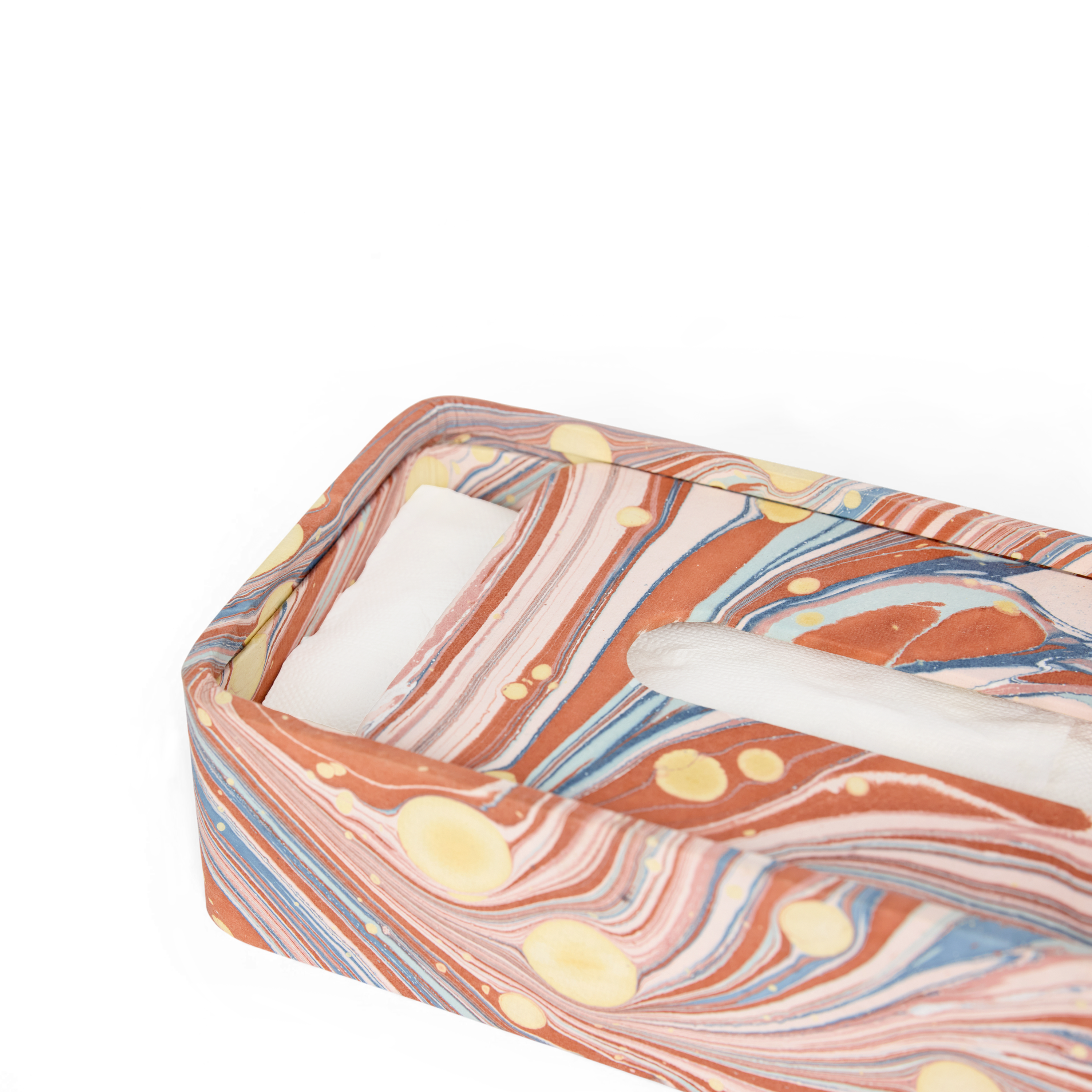 Sunset Swirl – Tissue Box Cover (5.25” W x 8.5” L x 2.75” H)