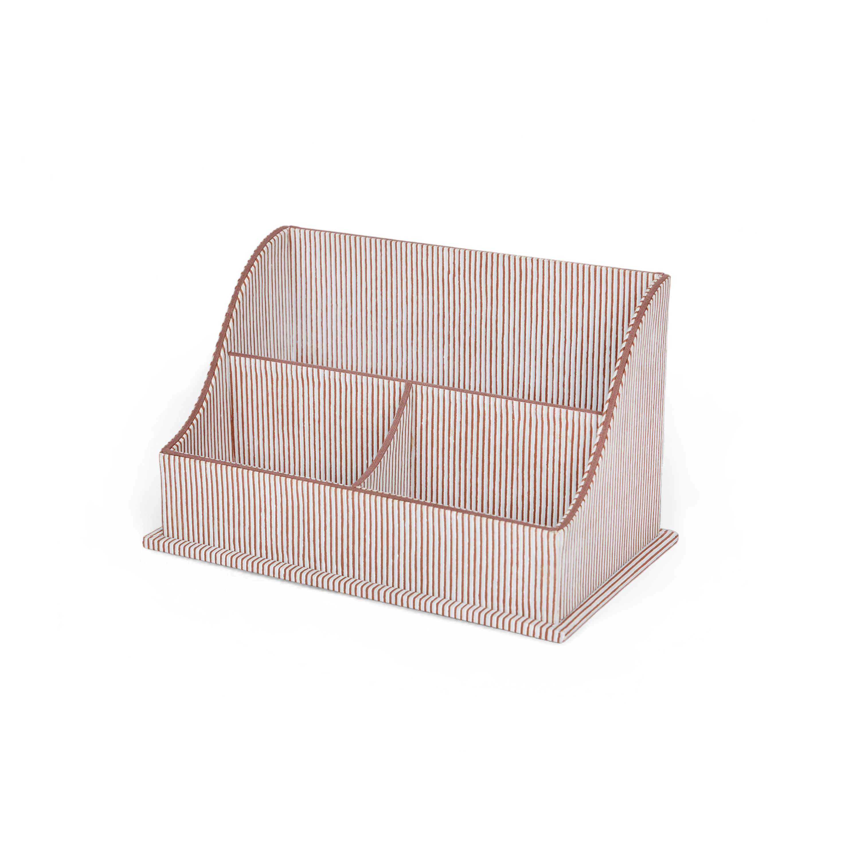 Rust Rhythm – Hand Block Printed Letter Sorter (10.25” L x 6” W x 6” H | 100% Recycled Cotton Paper)