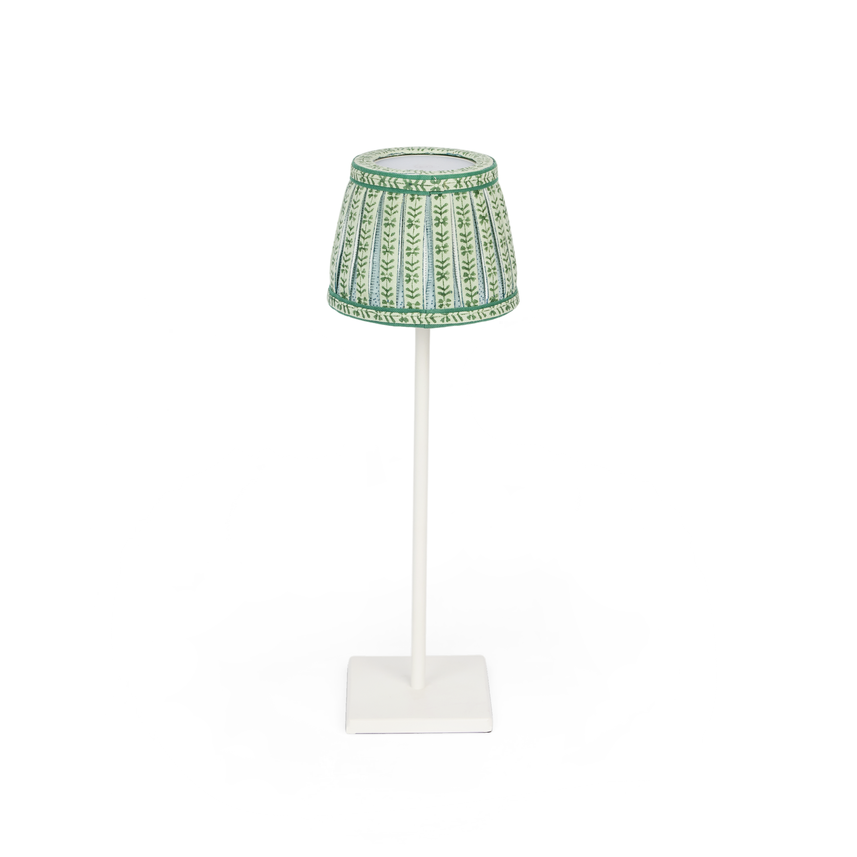 Garden Trail – Hand Block Printed Lampshade Cover (3.75" H × 4.5" W × 3.5" Ø)