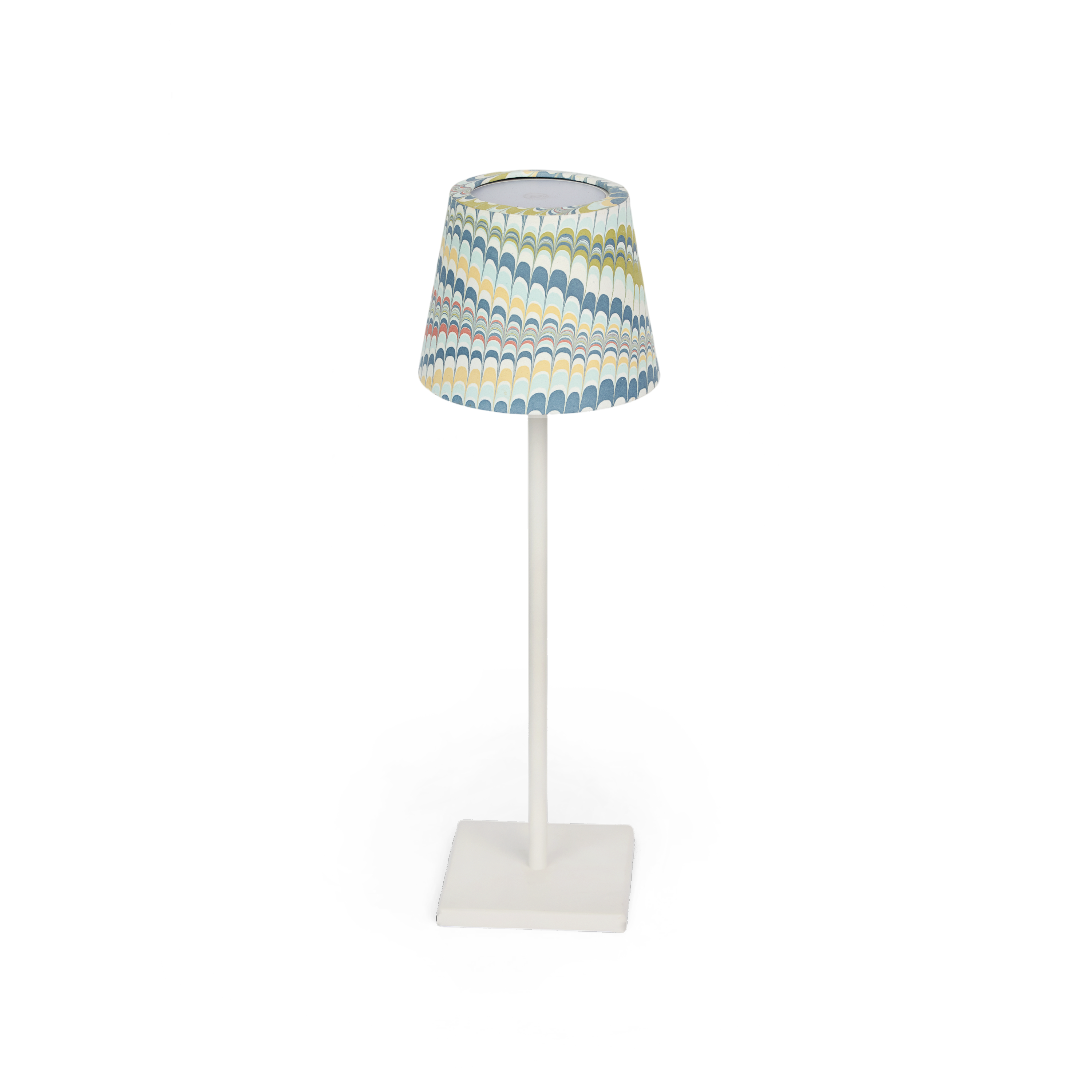 Ocean Wave – Hand Marbled Lampshade Cover (3.75” H x 4.5” W x 3.5” Ø | 100% Recycled Cotton Paper)