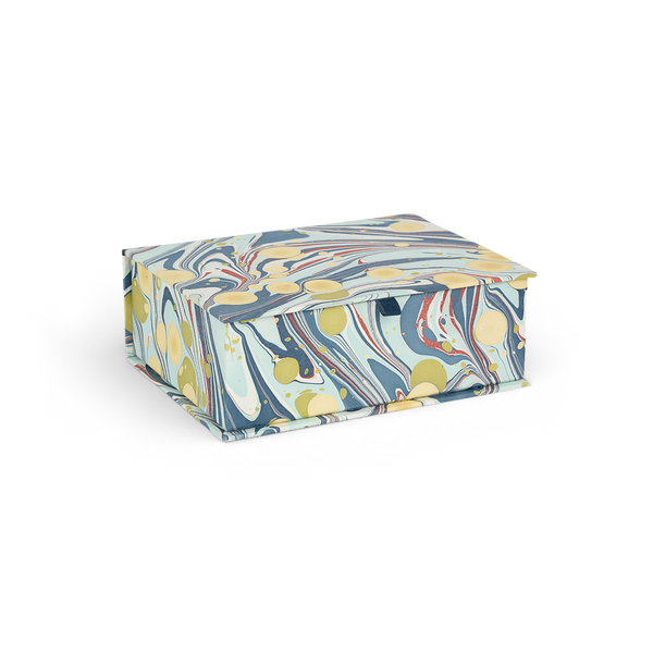 Ocean Stone – Hand Marbled Keepsake Box (9.5