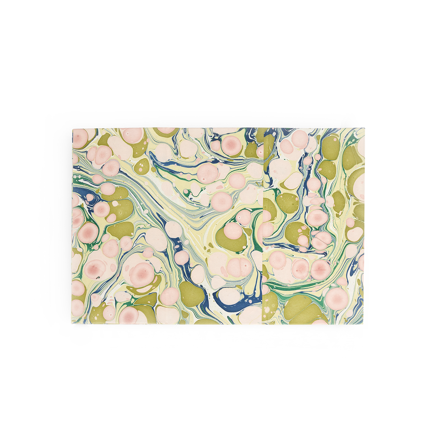 Meadow Stone – Hand Marbled Scalloped Basket (9.5" W x 9.5" D x 10.5" H.)