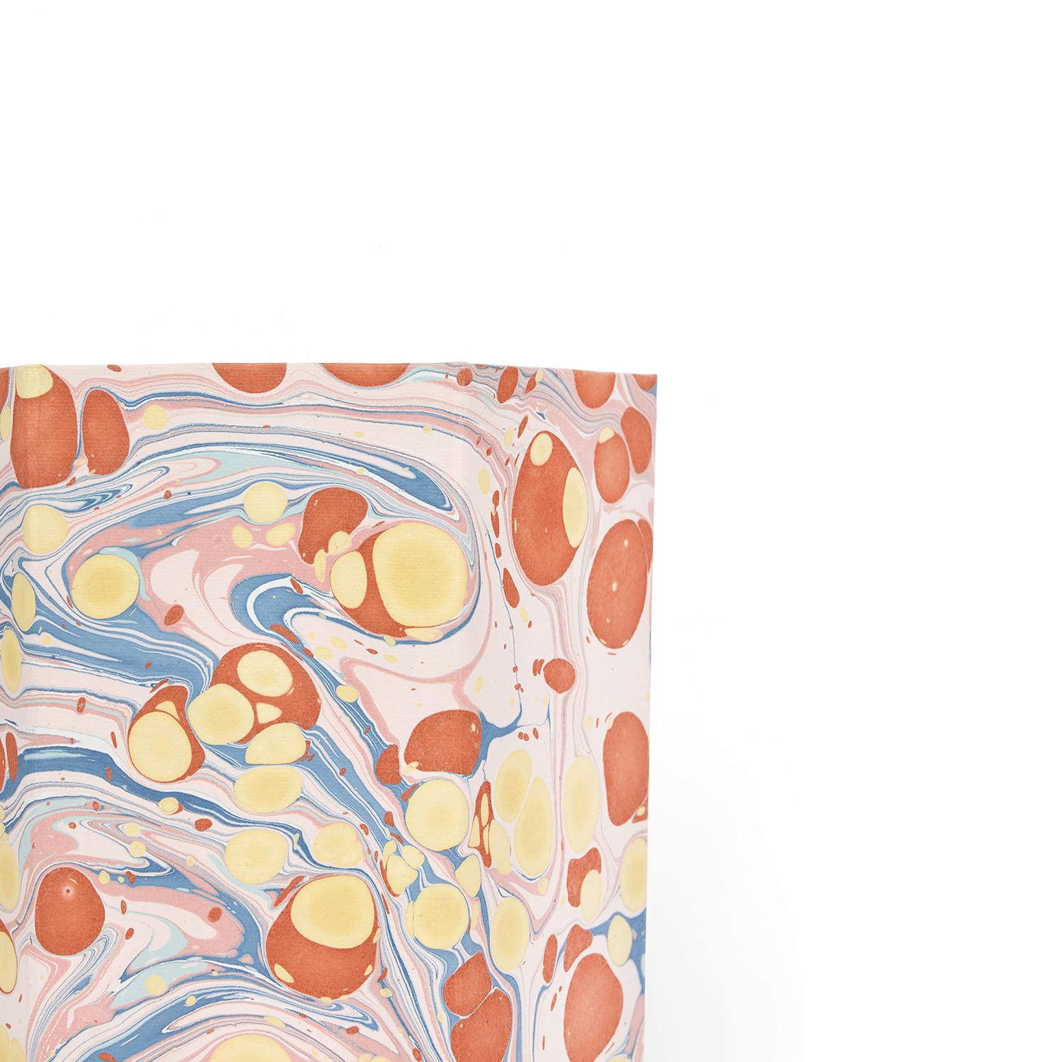 Sunset Stone – Hand Marbled Scalloped Basket (9.5" W x 9.5" D x 10.5" H.)