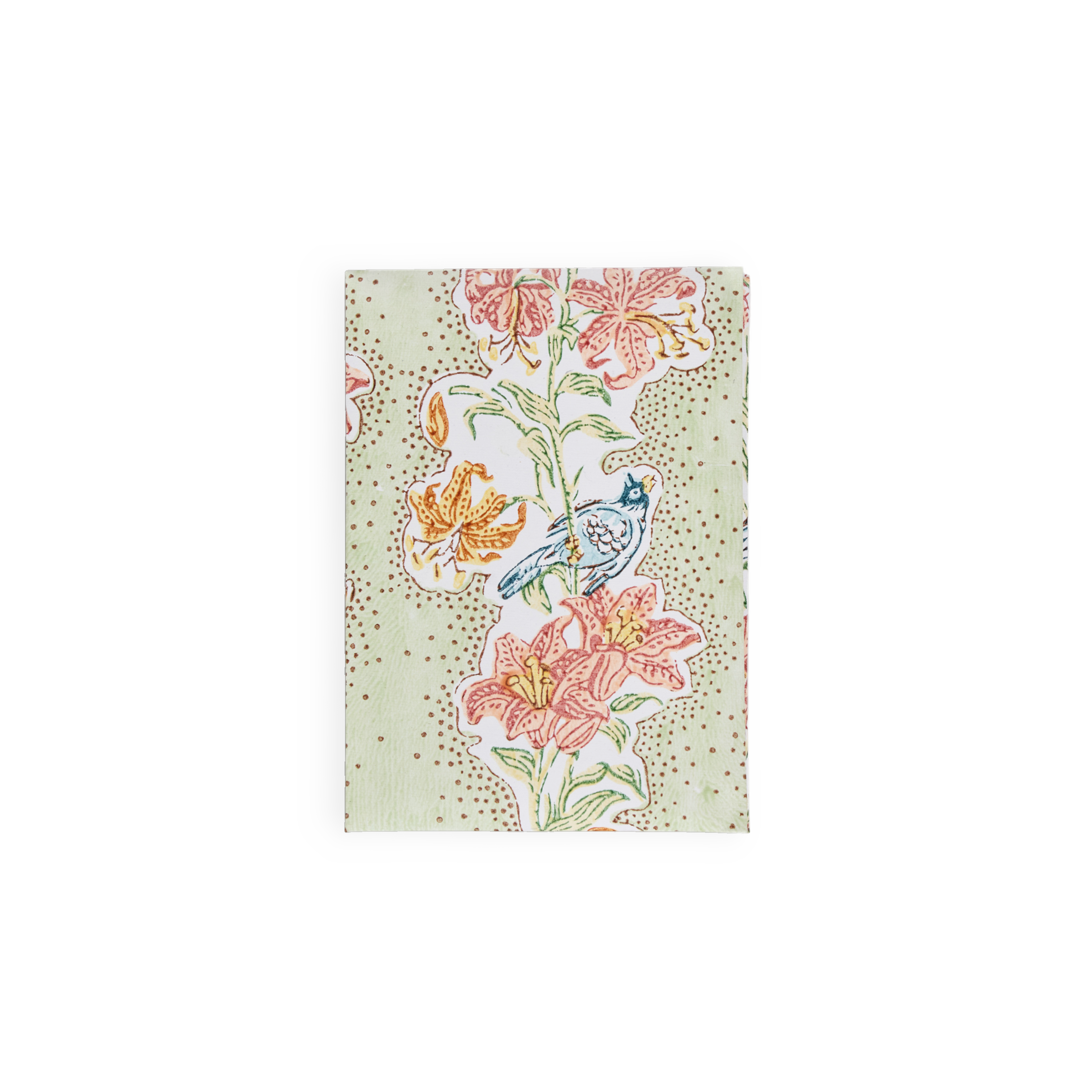 Parrot Garden – Hand Printed Greeting Card Folder Set  (6” x 4” | 100% Recycled Cotton Paper)