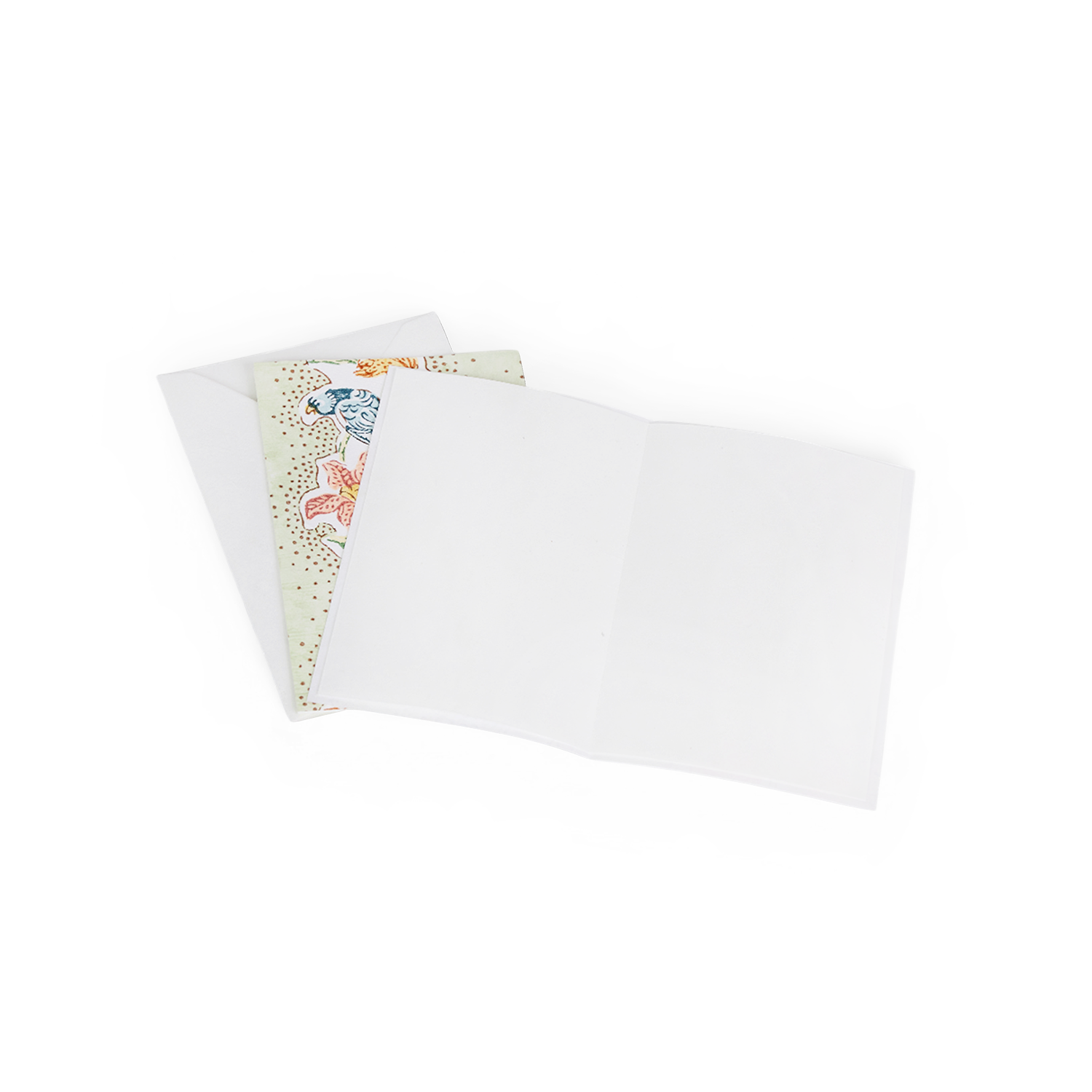 Parrot Garden – Hand Printed Greeting Card Folder Set  (6” x 4” | 100% Recycled Cotton Paper)