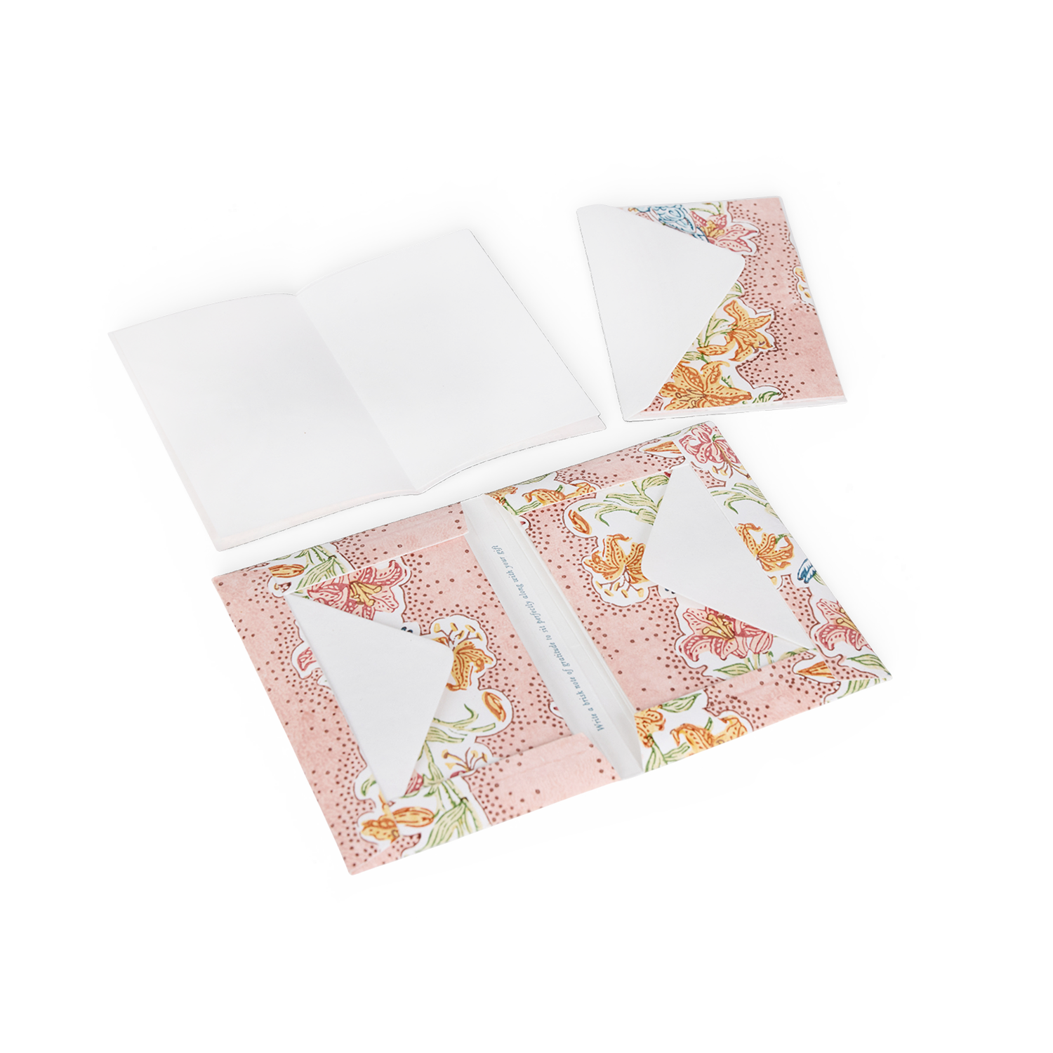 Blush Bagh – Block Printed Greeting Card Set (6” x 4” | 100% Recycled Cotton Paper)