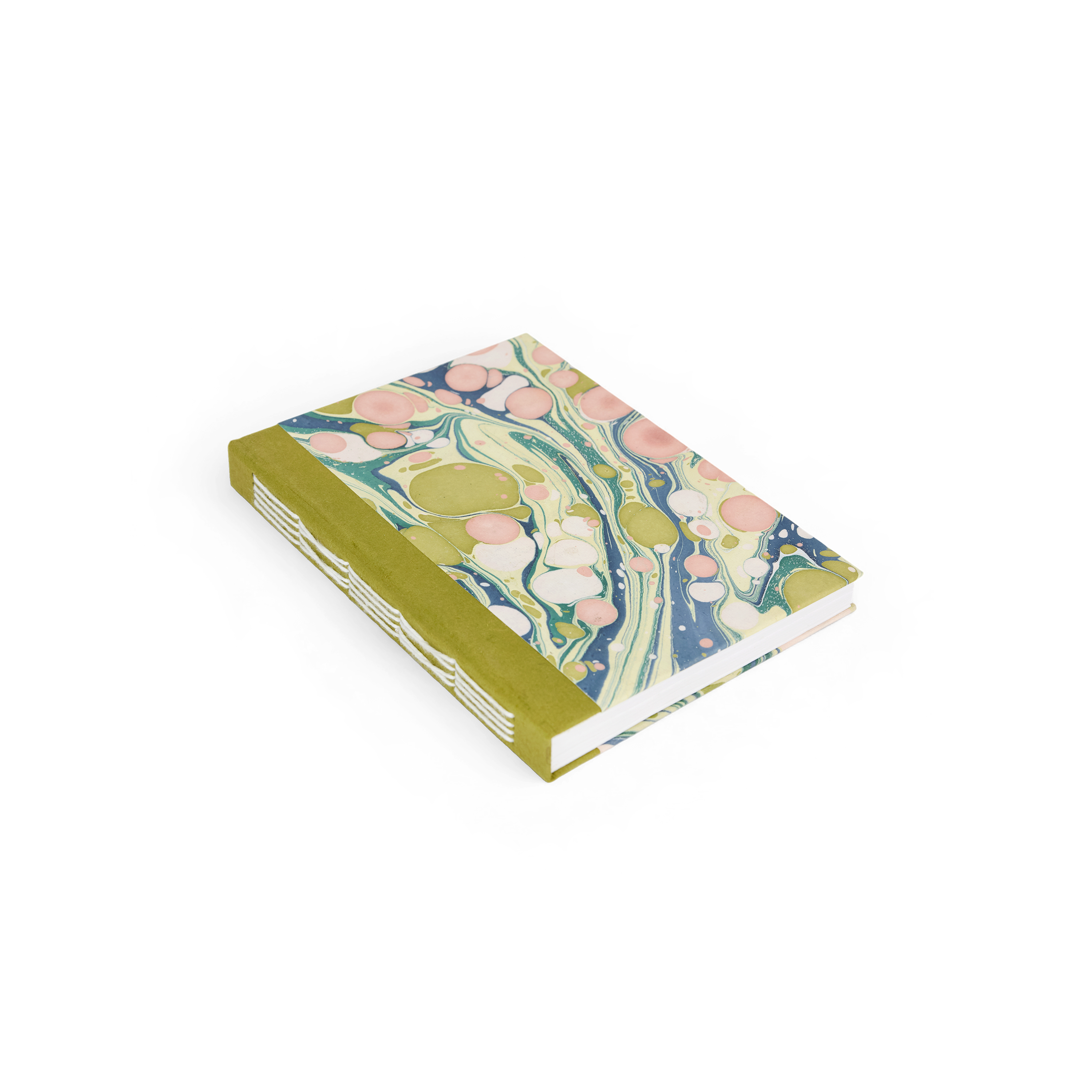Meadow Swirl – Hand Marbled Journal 6" x 8" | 56 Pages | 150gsm Paper