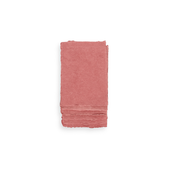 Madder– Handmade Recycled Cotton Paper Set Large (6'' x 4'')  (Pack of 30)