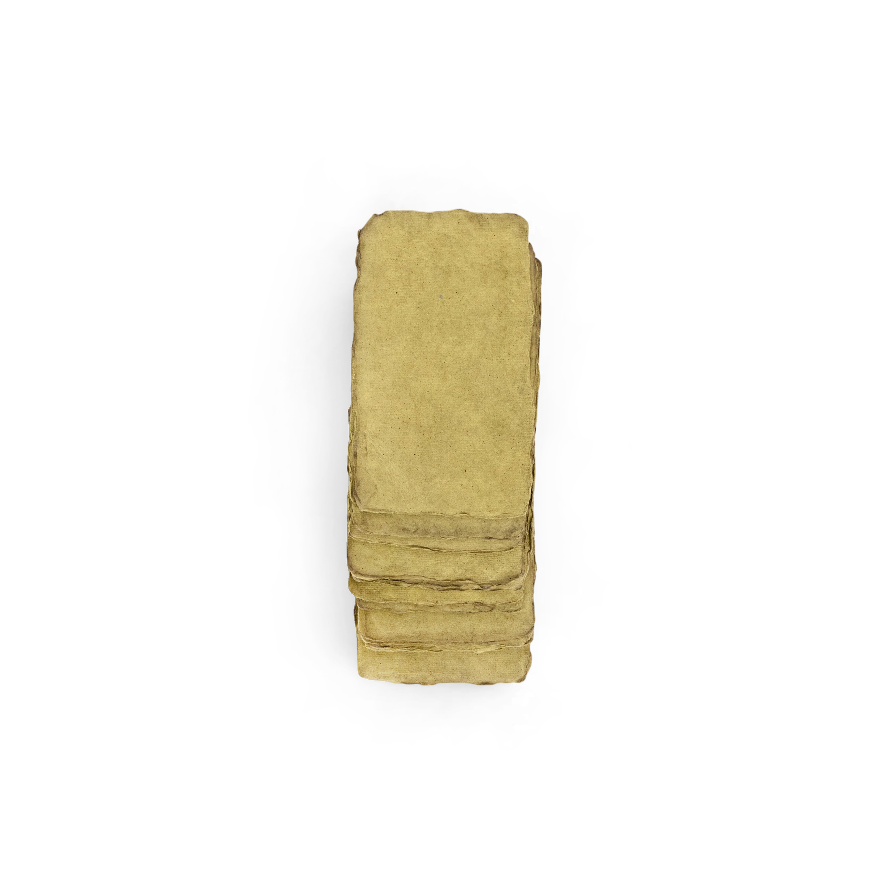 Golden Earth – Handmade Recycled Cotton Paper Set Small (3.5” x 2” | 30 Sheets | 300 GSM)
