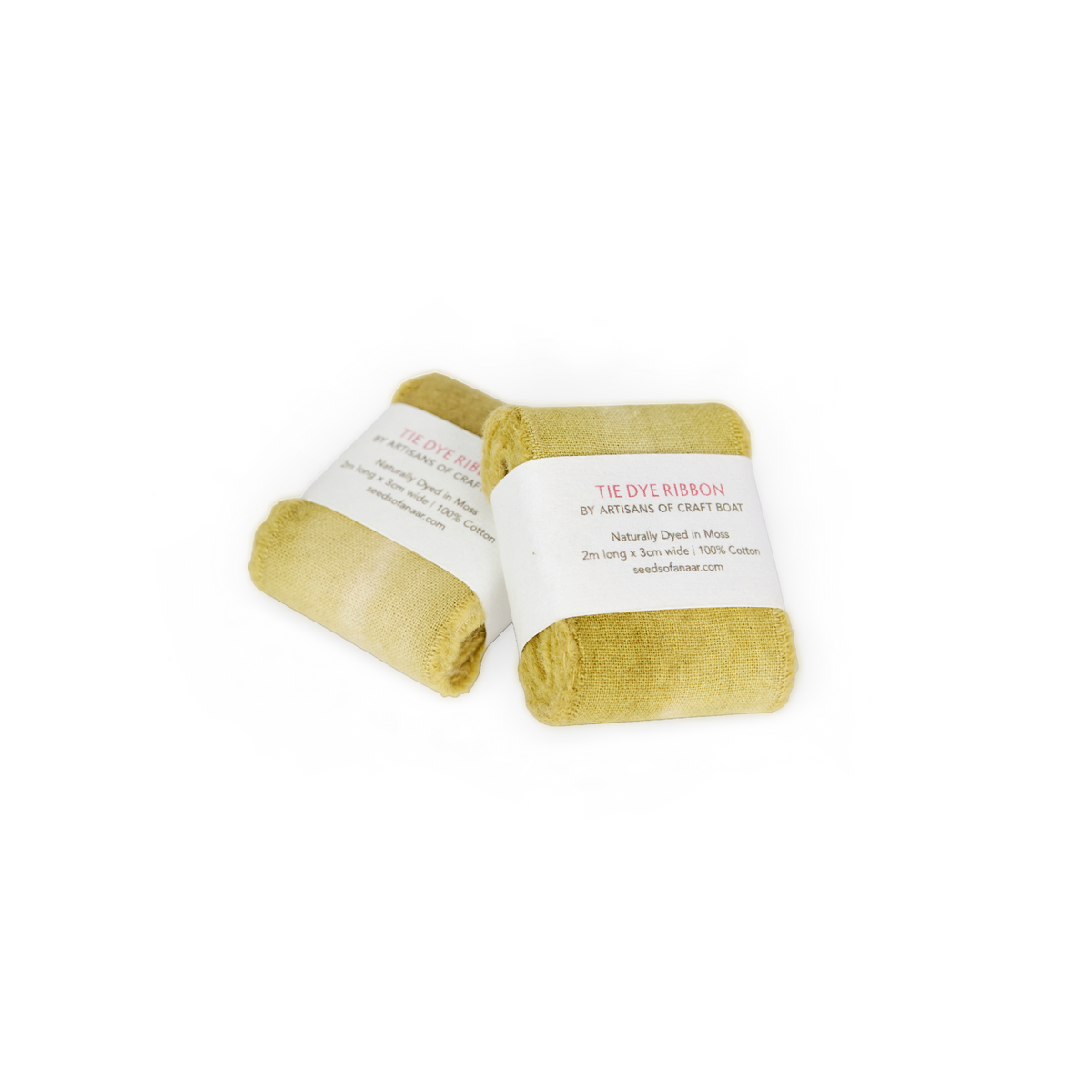 Moss – Natural Cotton Ribbon Pack (Set of 6)