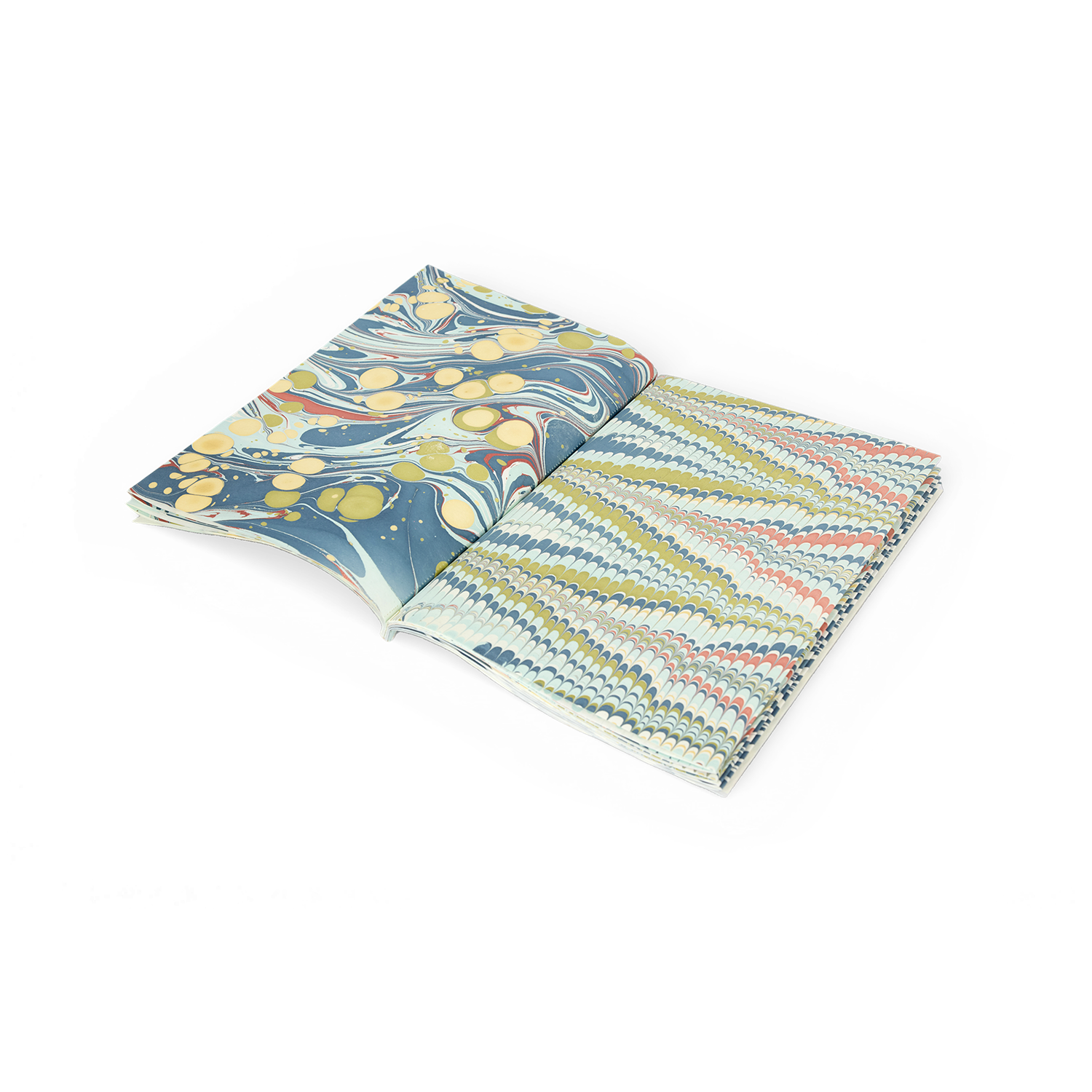Ocean – Hand Marbled Wrapping Paper Set (23" x 31" sheets | Booklet size: 11" x 15")