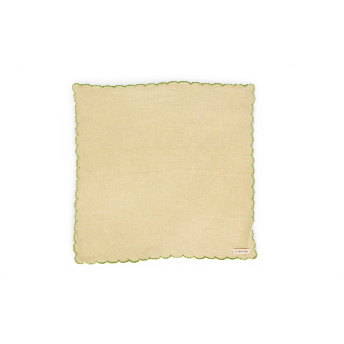 Lemon Grove – Naturally Dyed Linen Napkin (Set of 2)  18" x 18"