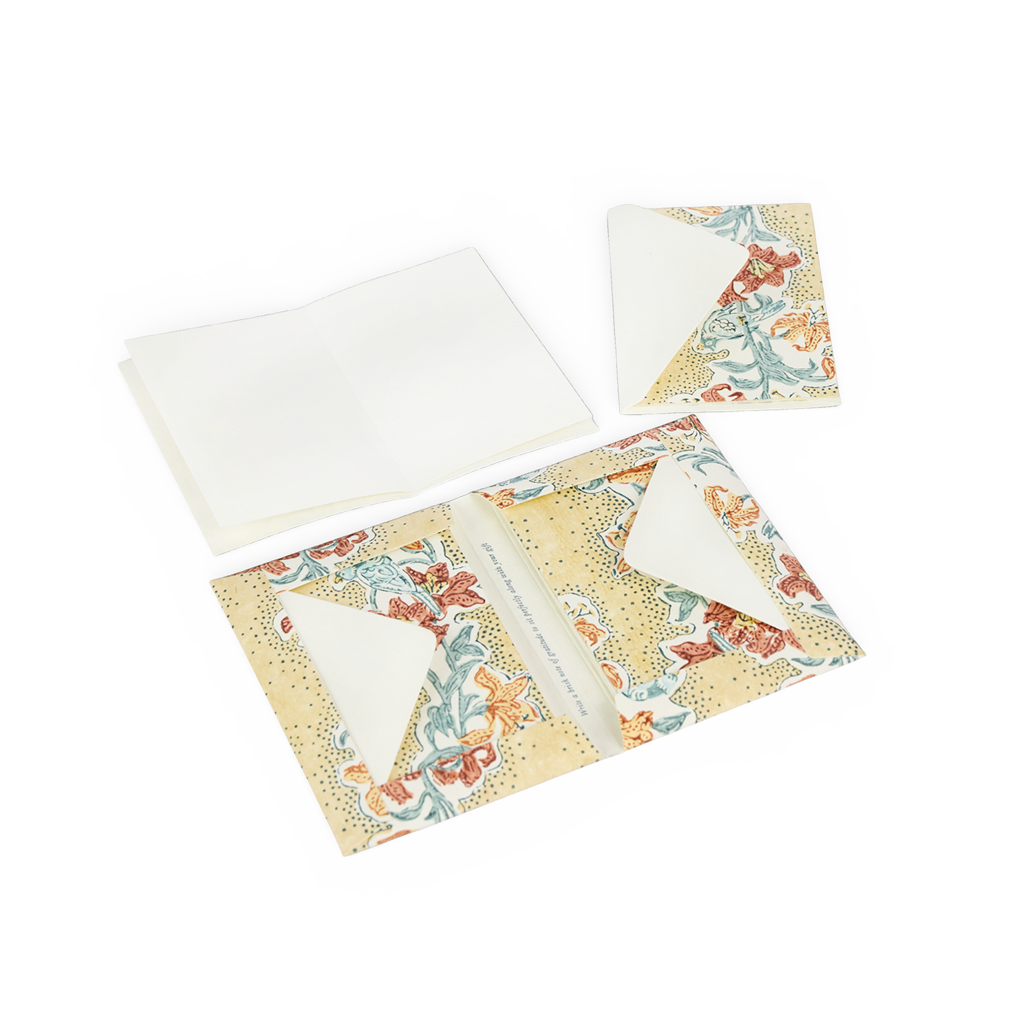 Earth Garden– Hand Printed Greeting Card Folder Set  (6” x 4” | 100% Recycled Cotton Paper)