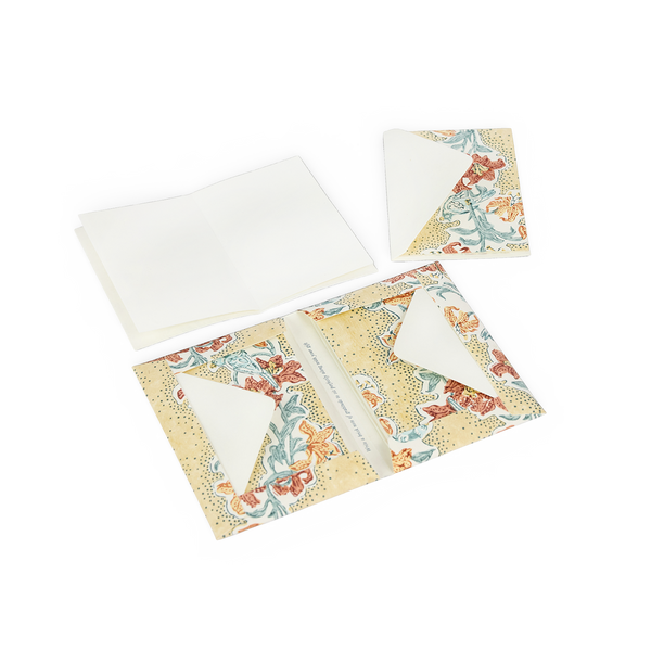 Earth Garden– Hand Printed Greeting Card Folder Set  (6” x 4” | 100% Recycled Cotton Paper)