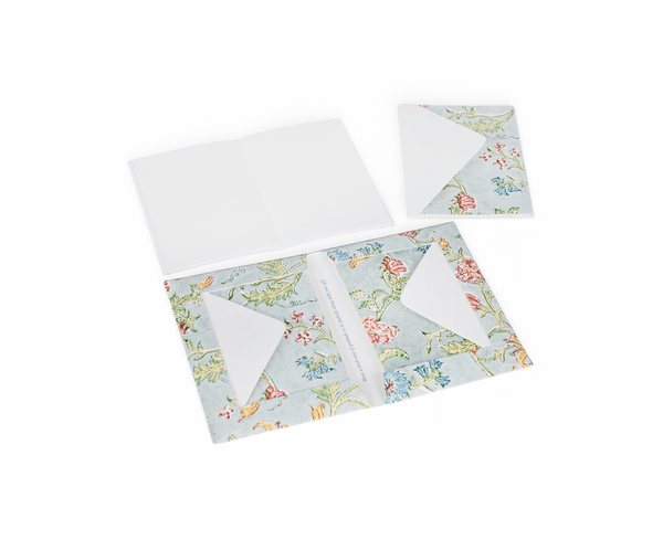 Neel Bagh – Hand Printed Greeting Card Folder Set  (6” x 4” | 100% Recycled Cotton Paper)