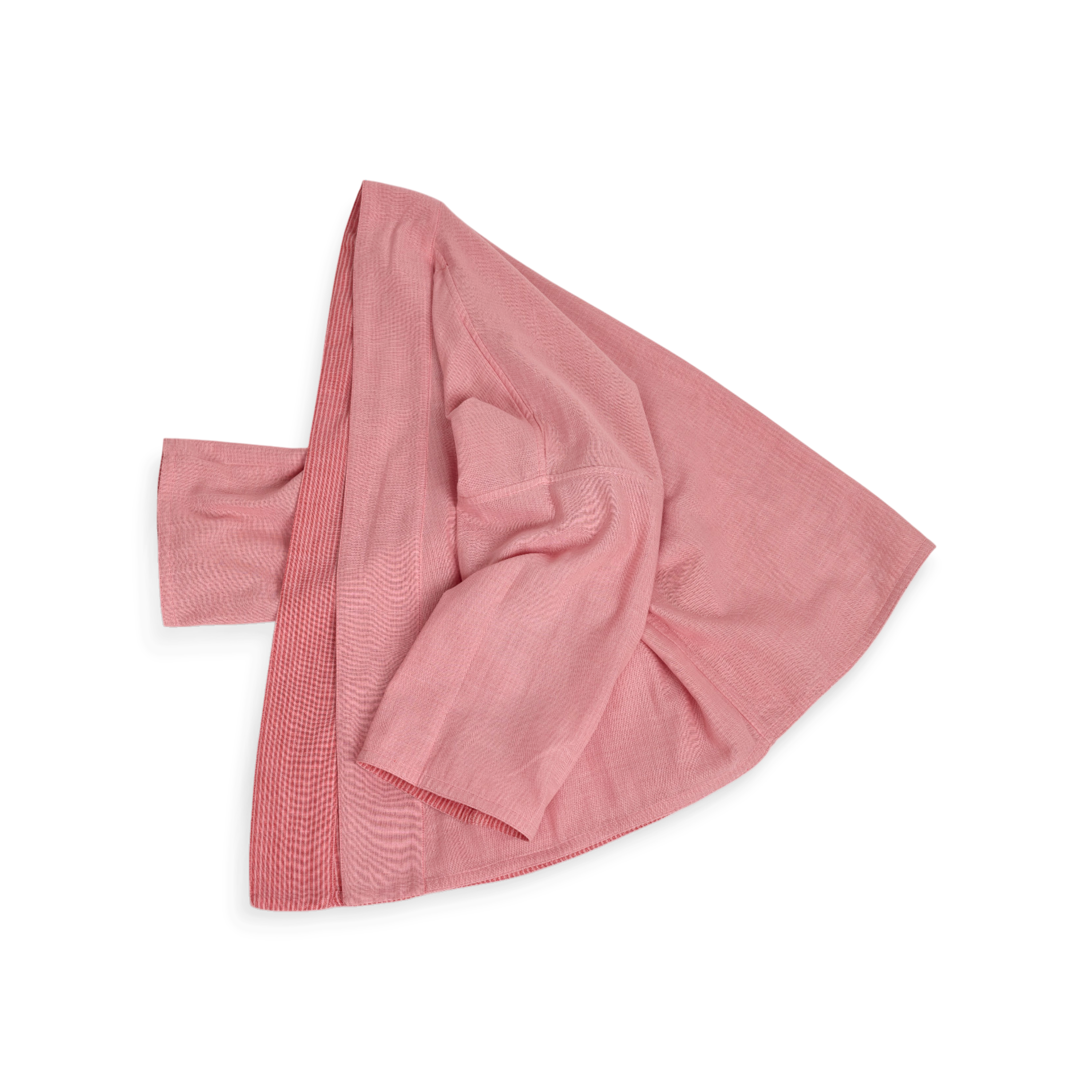Pinstripe Kimono – Double Cotton Gauze Duster in Blush Red (Sizes: S/M and L/XL)