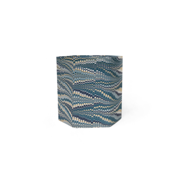 Ripple Hexa – Hand Marbled Collapsible Basket (9.5