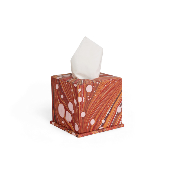 Terracotta Swirl – Tissue Box Cover (5.25” H x 5” W x 5” D)