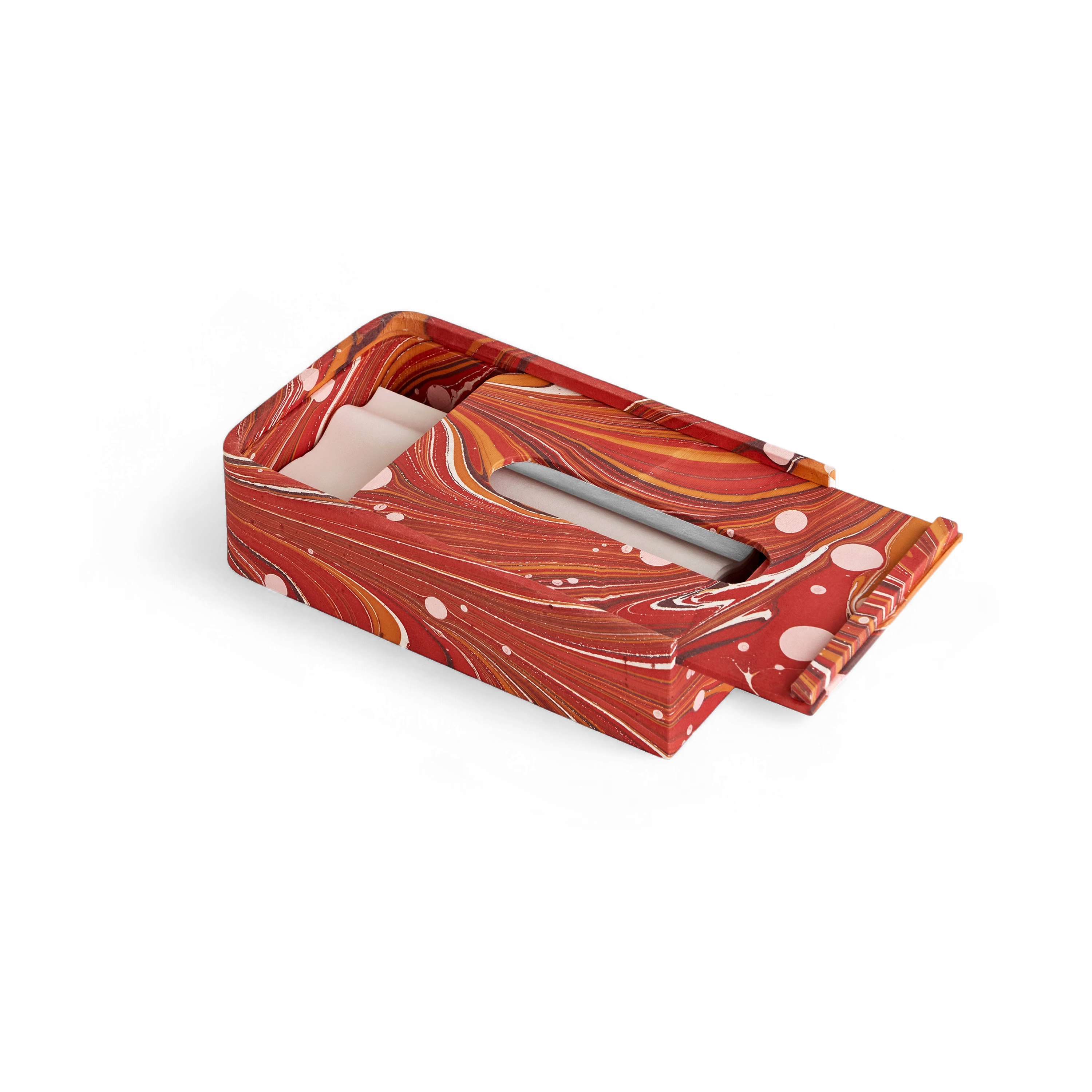 Terracotta Swirl – Tissue Box Cover (5.25” W x 8.5” L x 2.75” H)