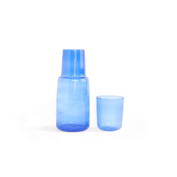 Indigo Mist – Handcrafted Borosilicate Carafe Set (10