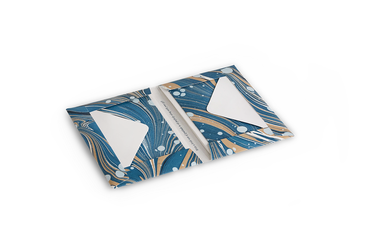 Sand Tide – Hand Marbled Greeting Card Set (6" x 4" | Set of 8 Cards & Envelopes)