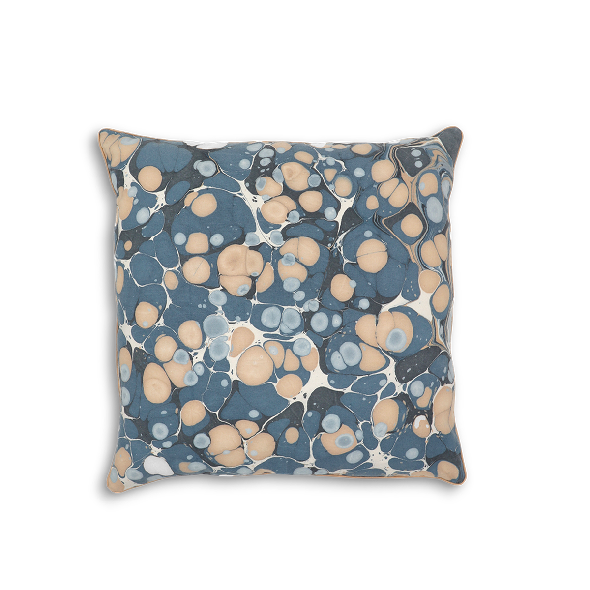 Ink Stone – Hand Marbled Cotton Cushion Cover (18" x 18")