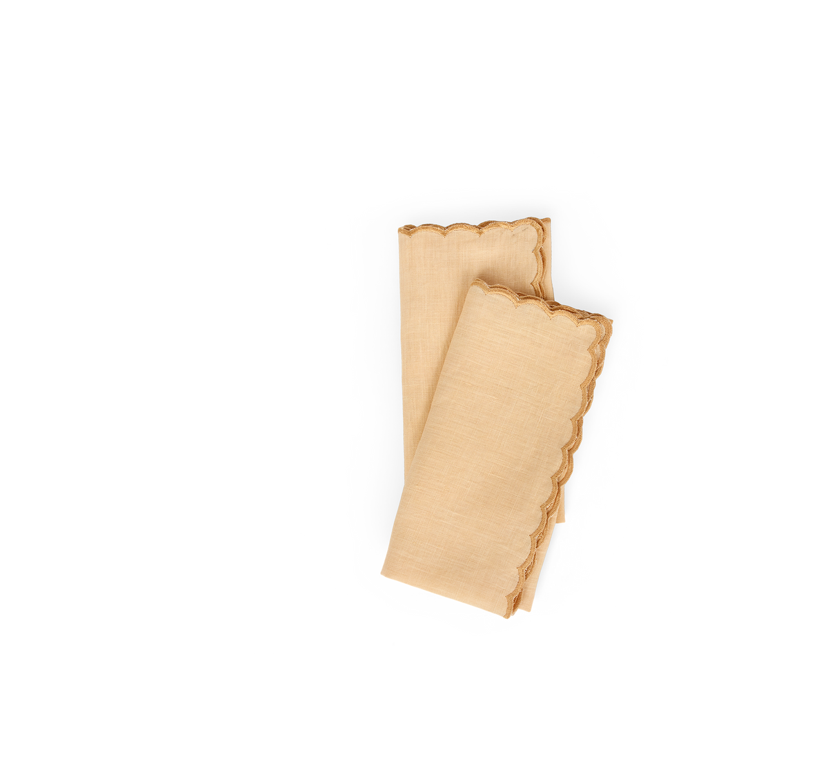 Honey Wheat – Naturally Dyed Linen Napkin (Set of 2)  18" x 18"