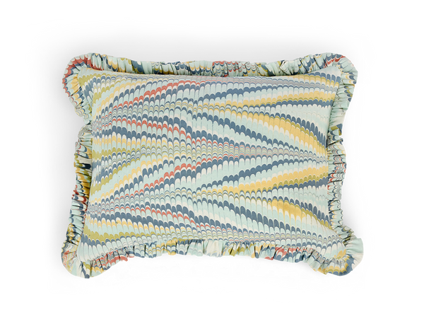 Ocean Wave – Hand Marbled Cotton Pillow Cover 12