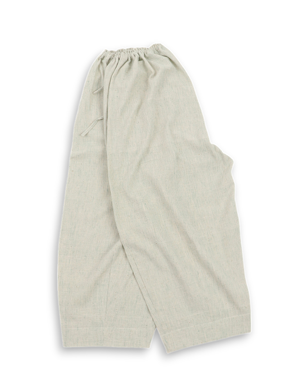 Aira Trousers – Kala Cotton Handwoven Stripe Pants (Soft Sage Stripes | One Size)