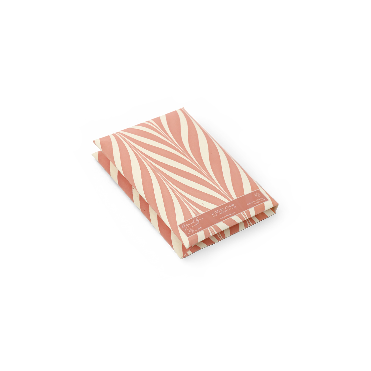 Blush Amour – Block Printed Greeting Card (6” x 4” | 100% Recycled Cotton Paper)