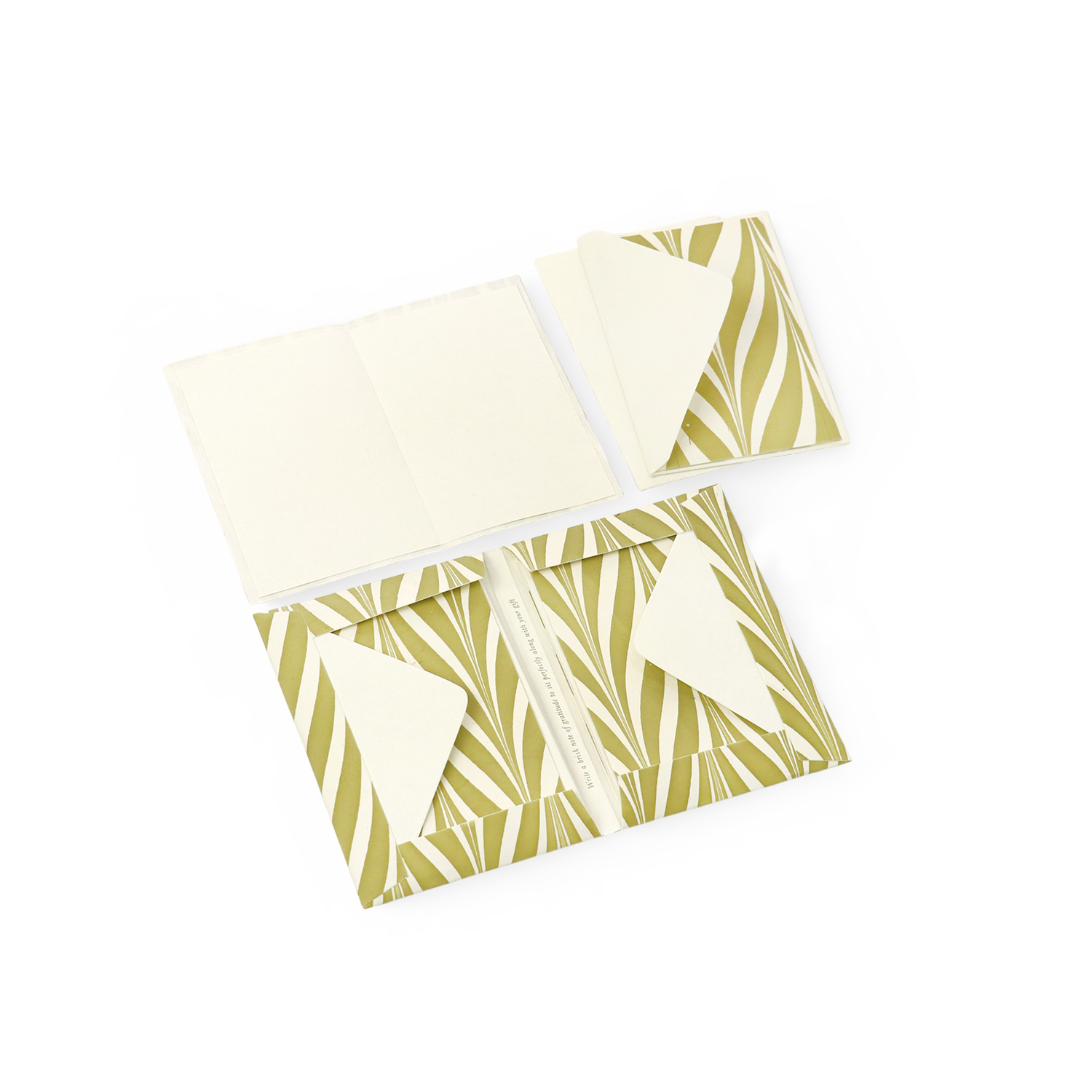 Sand Current – Hand Marbled Greeting Card Folder Set  (6” x 4” | 100% Recycled Cotton Paper)