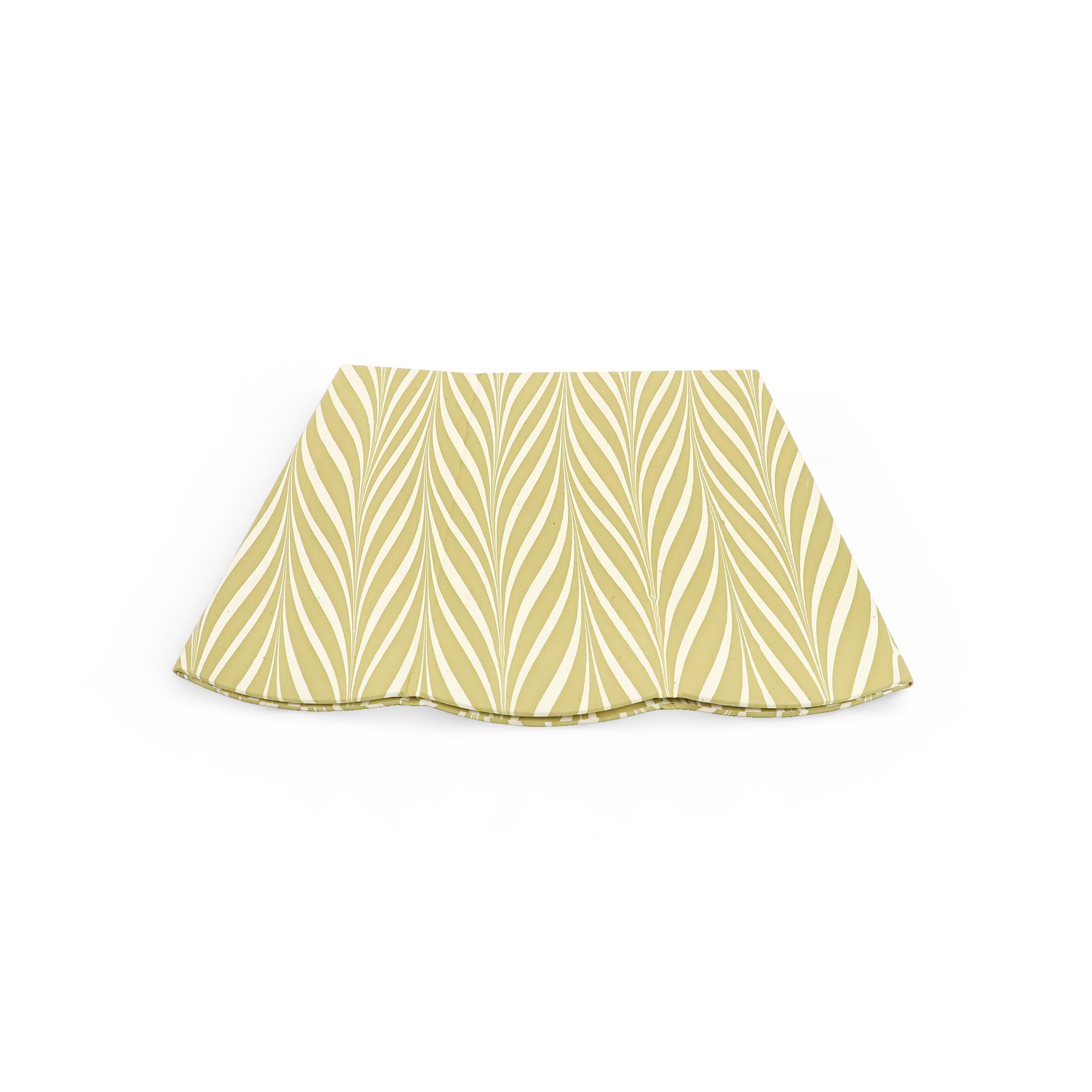 Sand Current – Hand Marbled Scalloped Basket (9.5" W x 9.5" D x 12" H.)