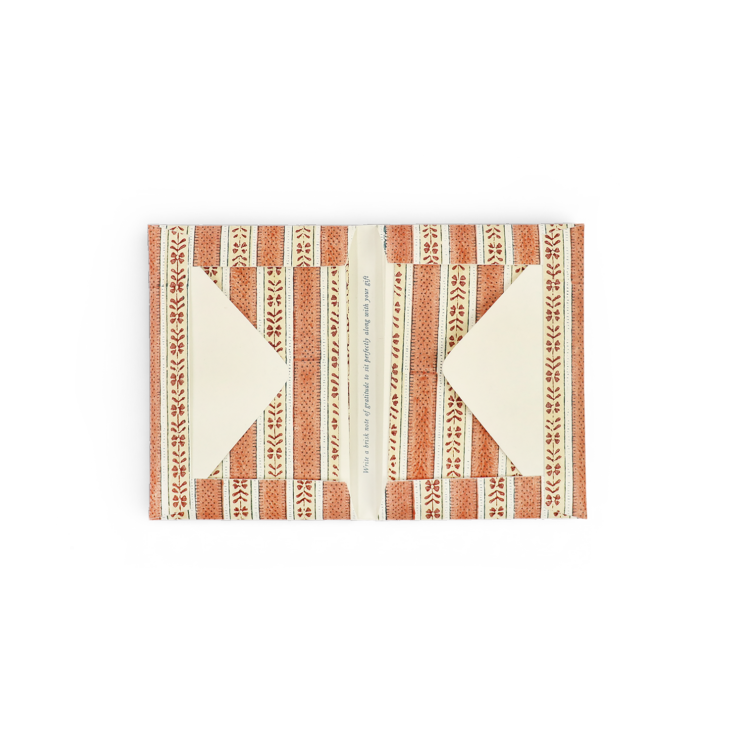 Rosewood Vines – Block Printed Greeting Card Set(6” x 4” | 100% Recycled Cotton Paper)