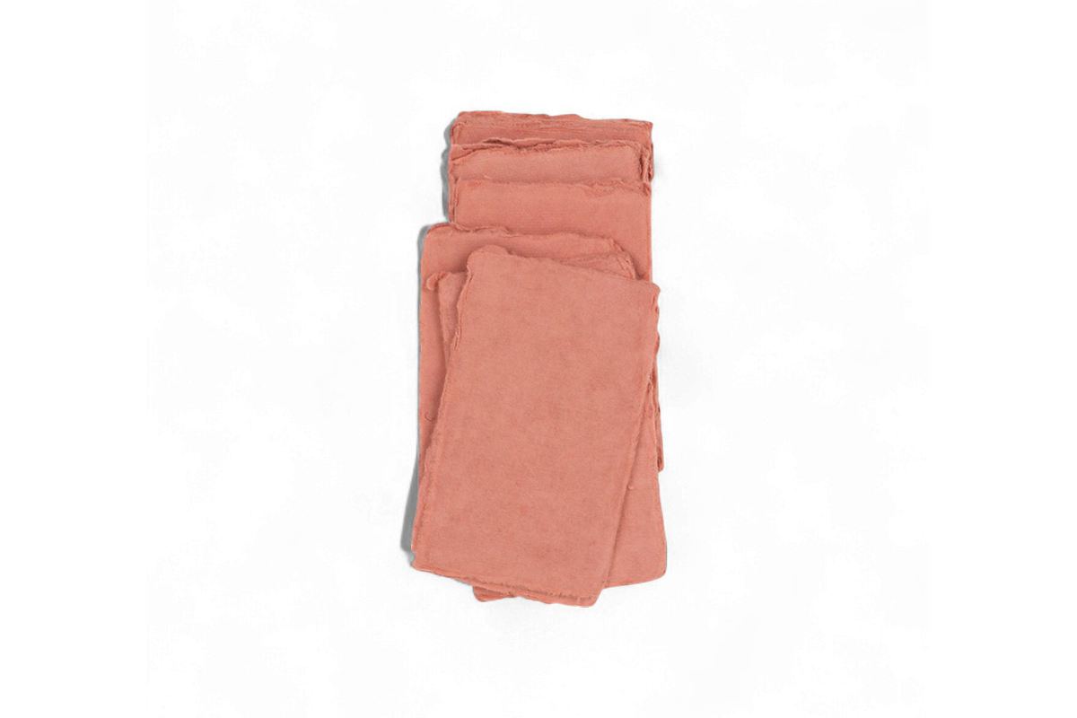 Madder– Handmade Recycled Cotton Paper Set Small (3" x 2") (Pack of 30)