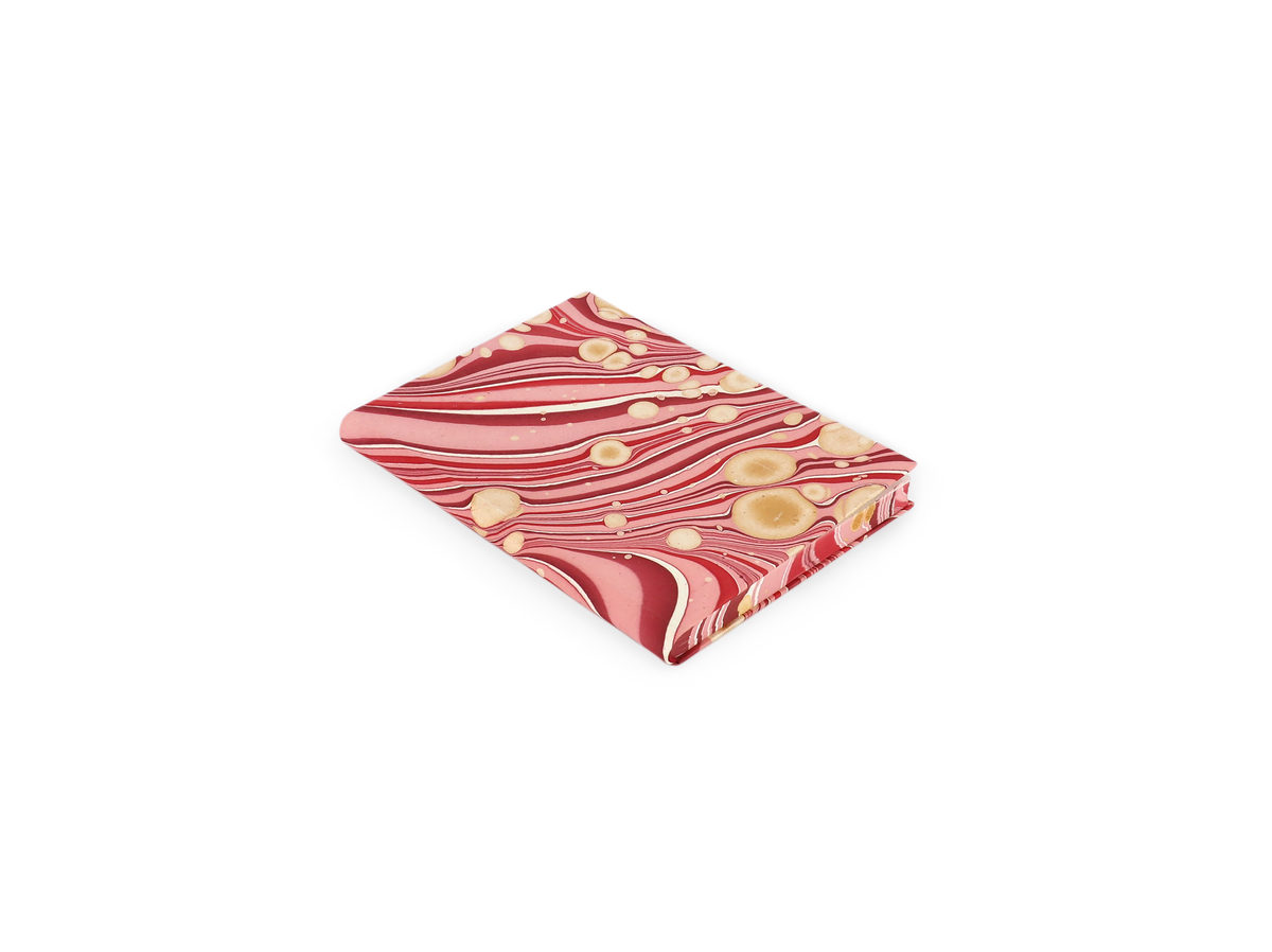 Garnet Red Fire Whirl – Hand Marbled Journal A5 | 48 Pages | 130gsm Paper