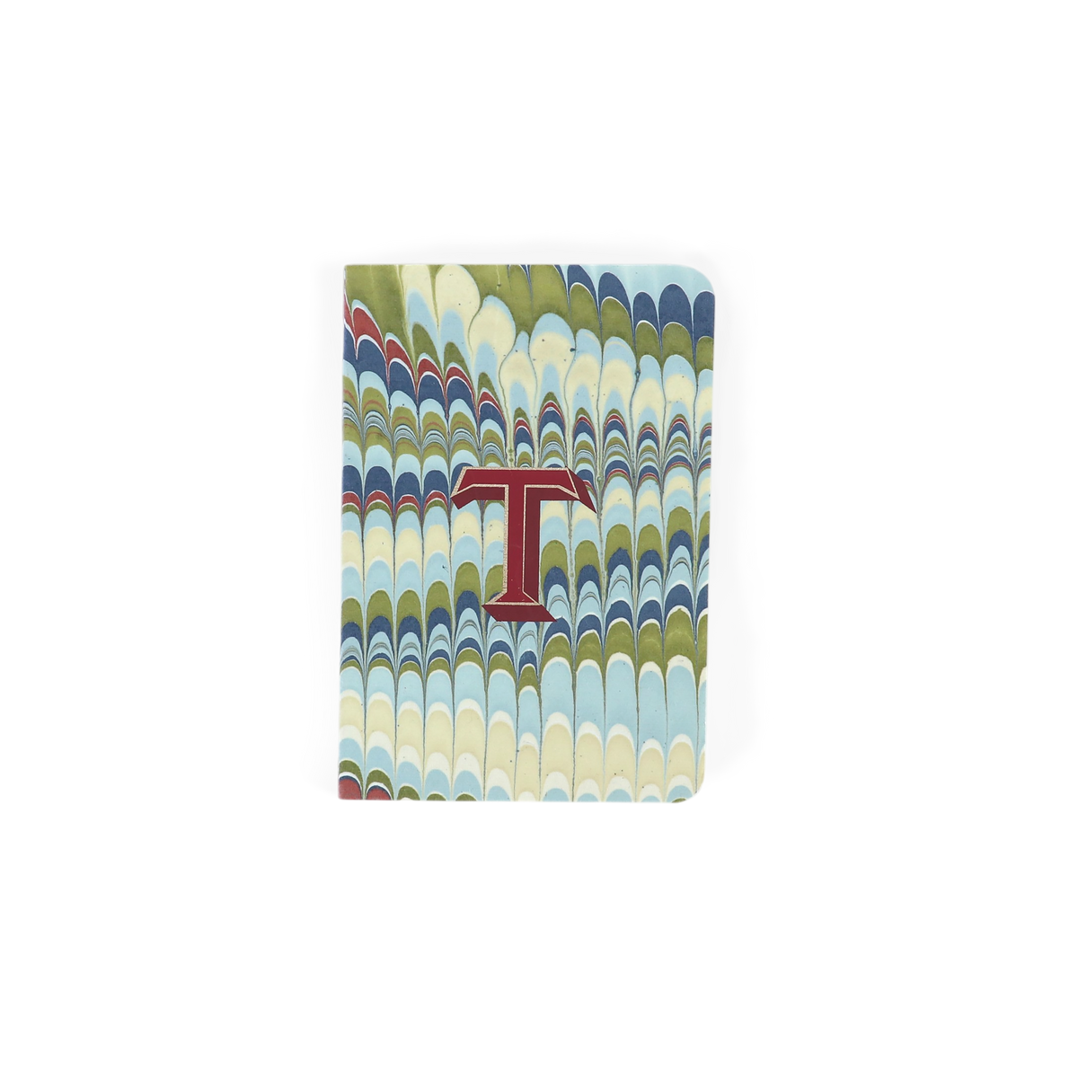 Alphabet Pocket Notebook – Hand-Marbled Notebook (5.5" W x 3.75" H)