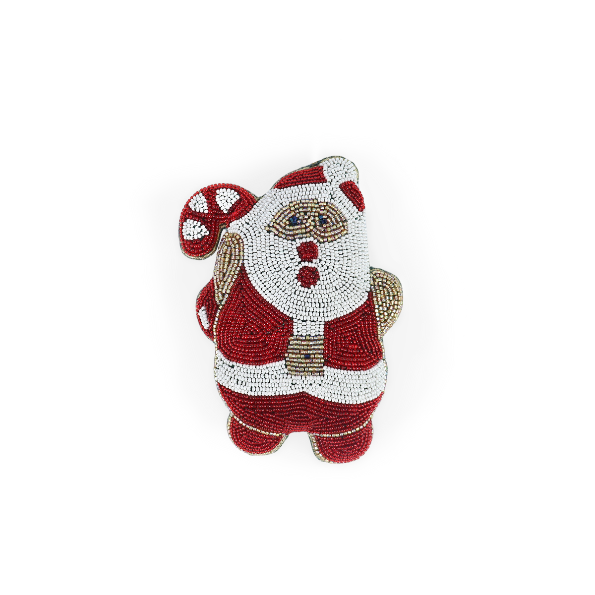 Santa Claus – Hand Embroidered Christmas Ornament (6" × 4.5")