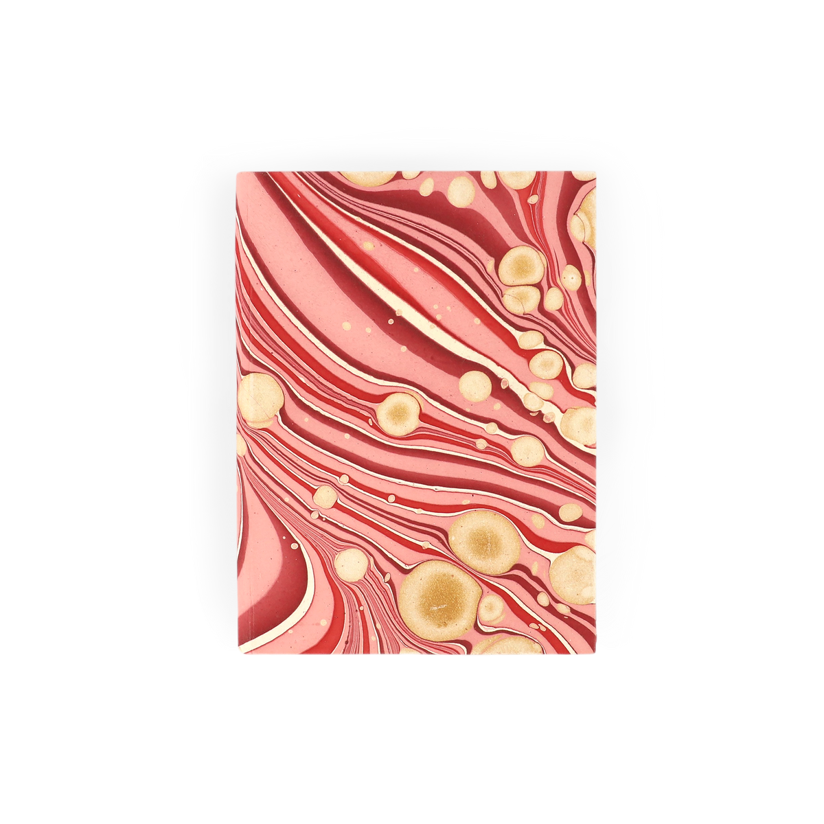 Garnet Red Fire Whirl – Hand Marbled Journal A5 | 48 Pages | 130gsm Paper