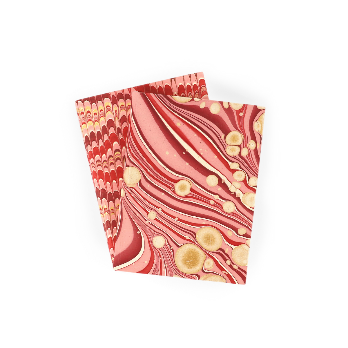 Garnet Red Fire Whirl – Hand Marbled Journal A5 | 48 Pages | 130gsm Paper