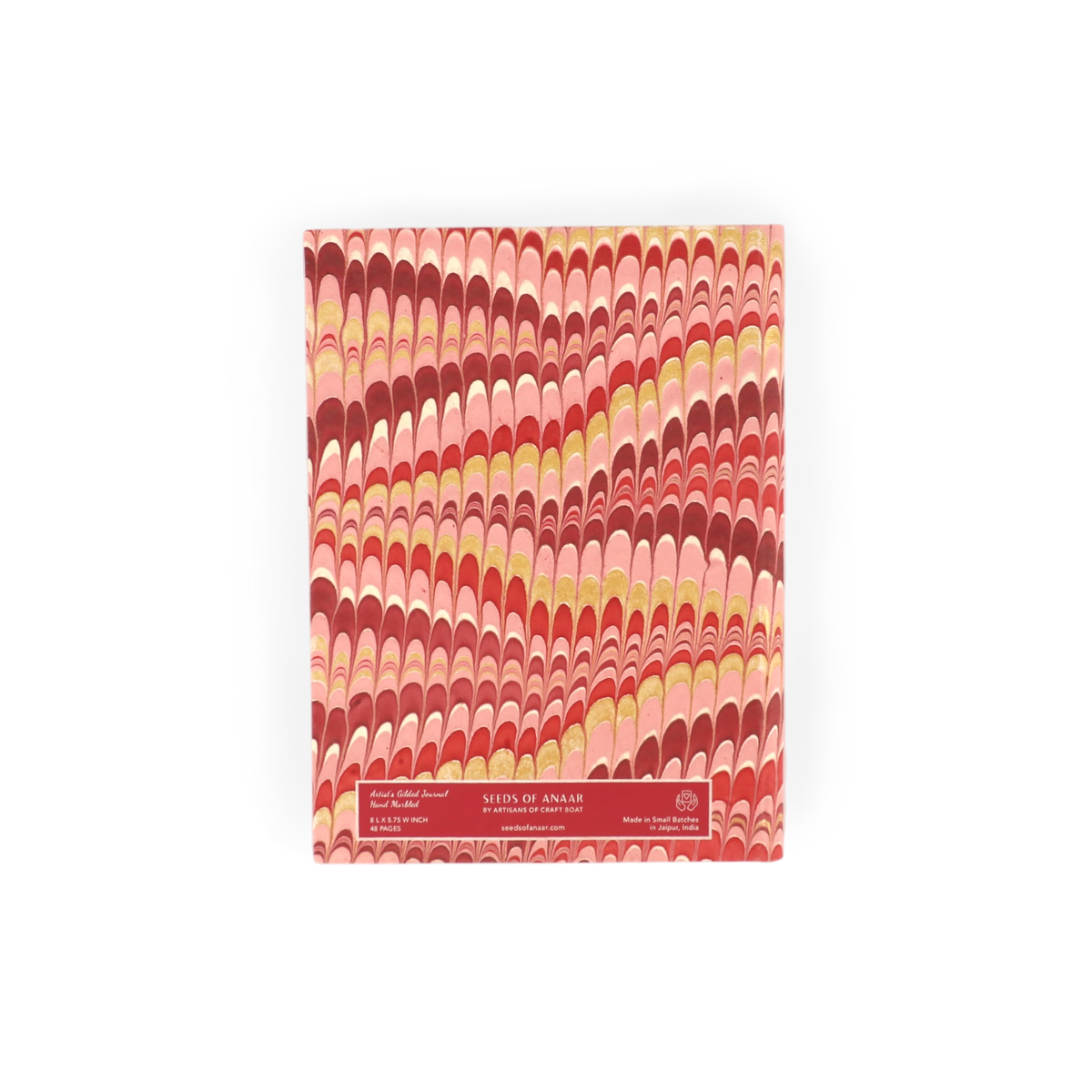 Garnet Red Mountain – Hand Marbled Journal A5 | 48 Pages | 130gsm Paper