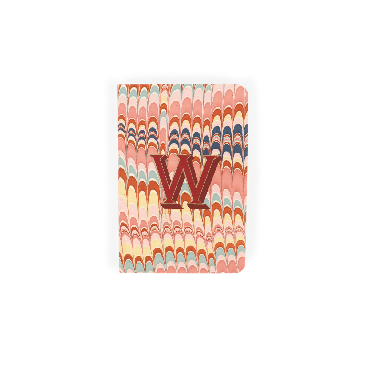 Alphabet Pocket Notebook – Hand-Marbled Notebook (5.5" W x 3.75" H)