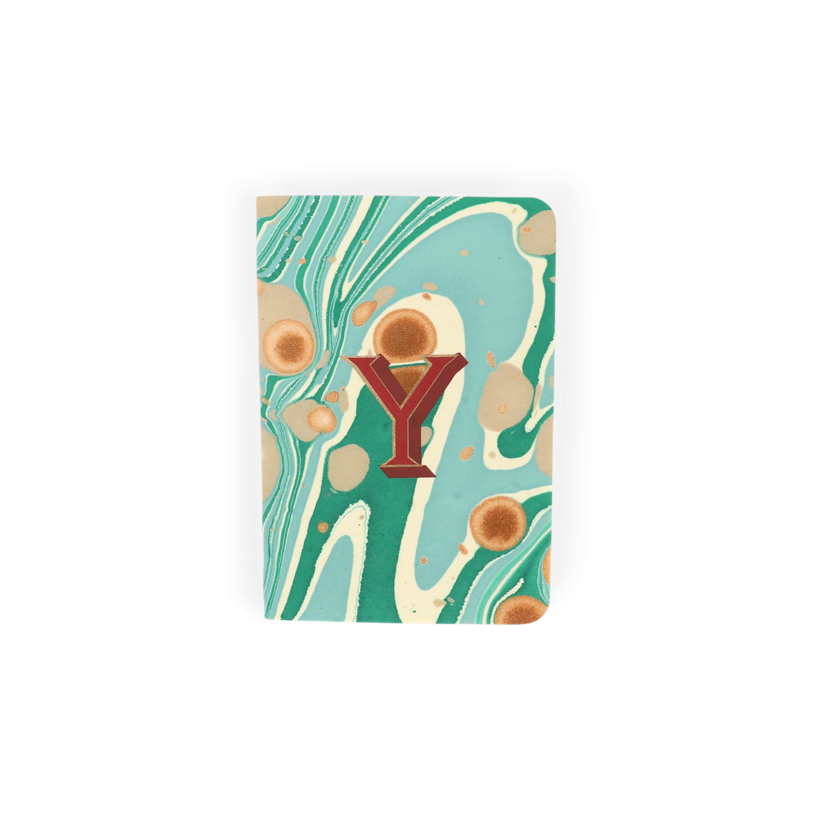 Alphabet Pocket Notebook – Hand-Marbled Notebook (5.5" W x 3.75" H)