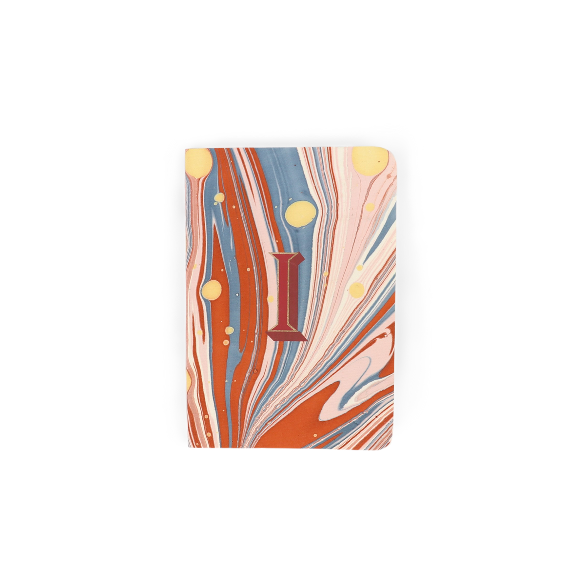 Alphabet Pocket Notebook – Hand-Marbled Notebook (5.5" W x 3.75" H)