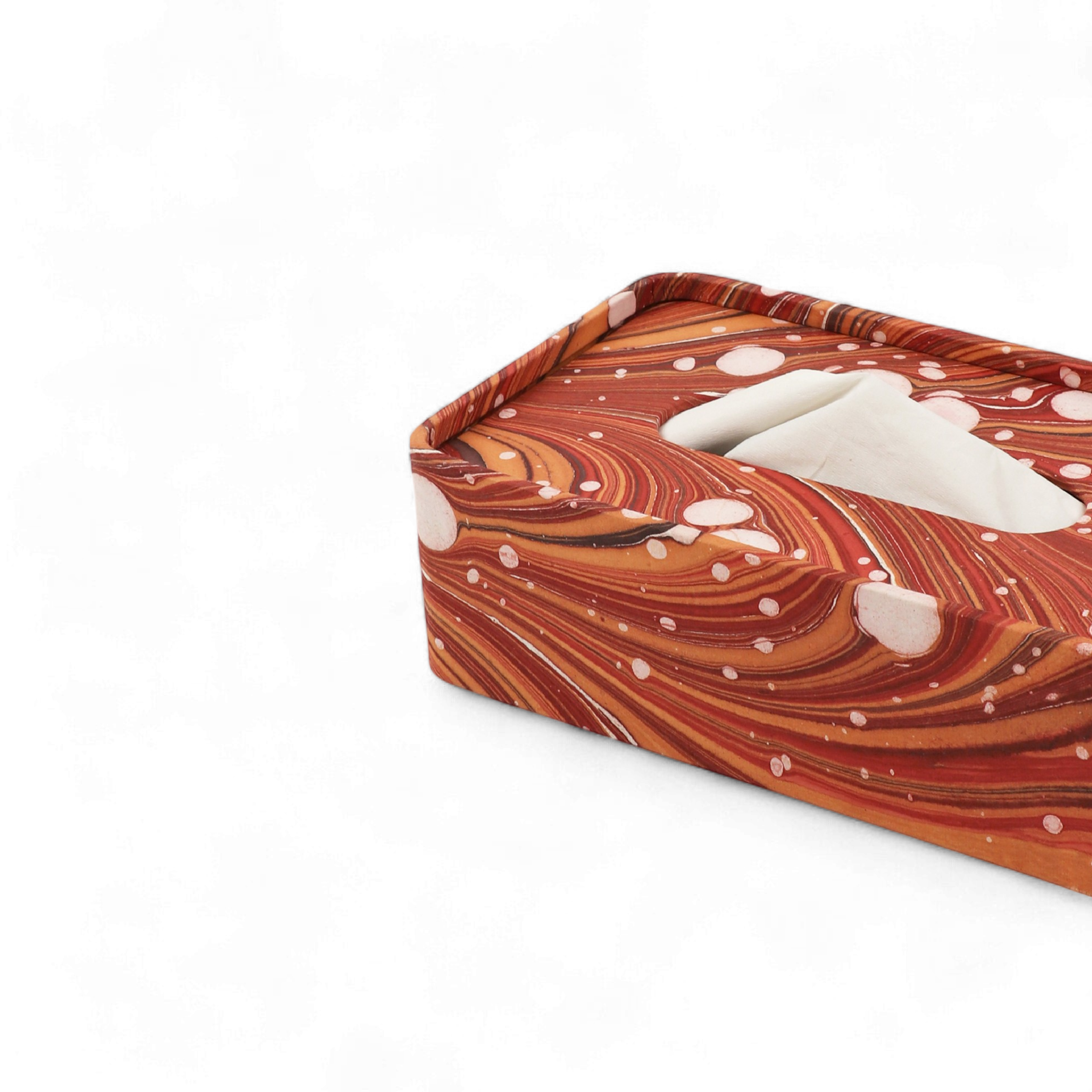 Terracotta Swirl – Tissue Box Cover (5.25” W x 8.5” L x 2.75” H)