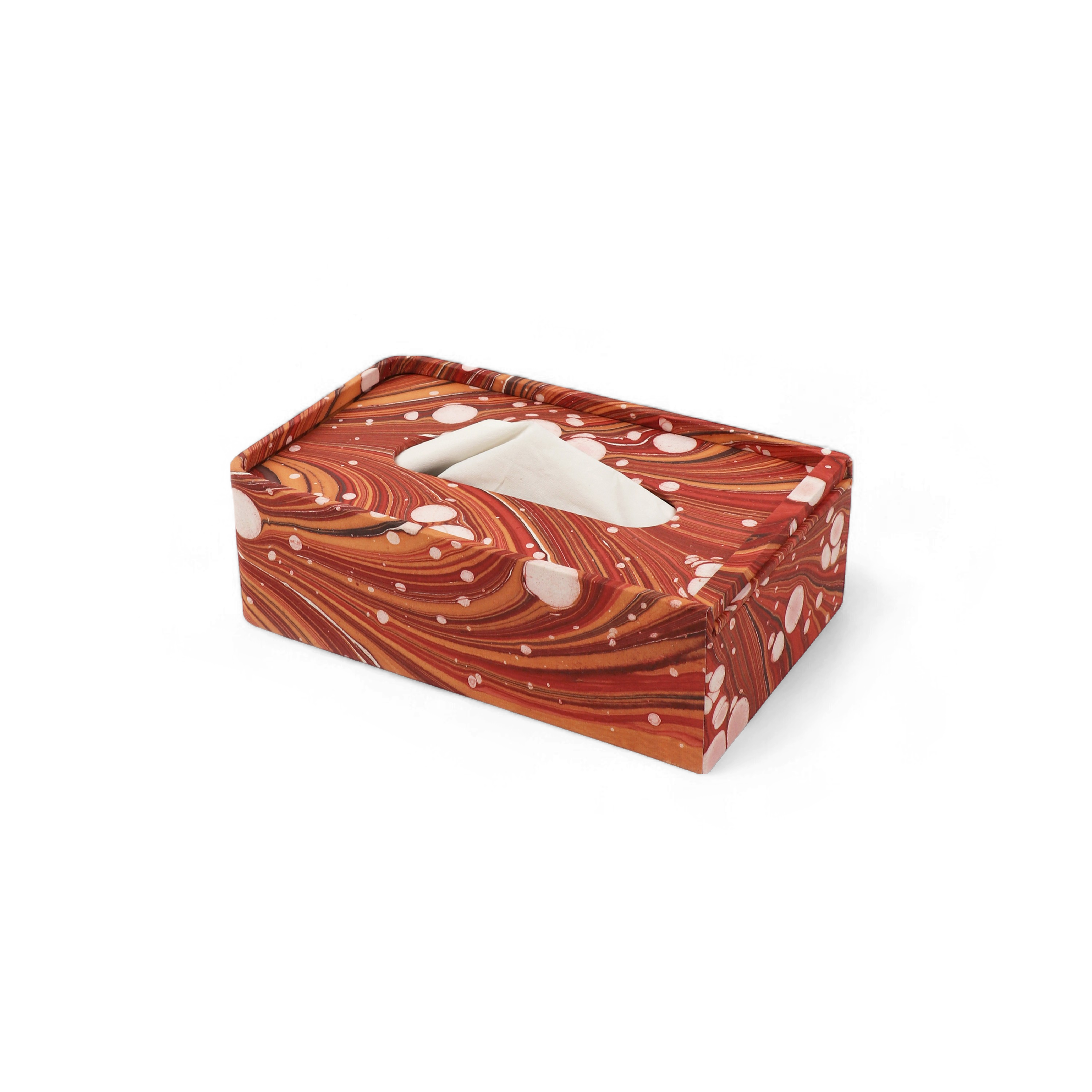 Terracotta Swirl – Tissue Box Cover (5.25” W x 8.5” L x 2.75” H)