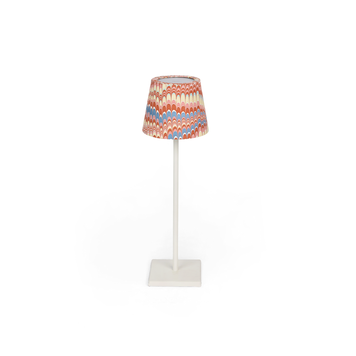 Sunset Wave – Hand Marbled Lampshade Cover (3.75” H x 4.5” W x 3.5” Ø | 100% Recycled Cotton Paper)
