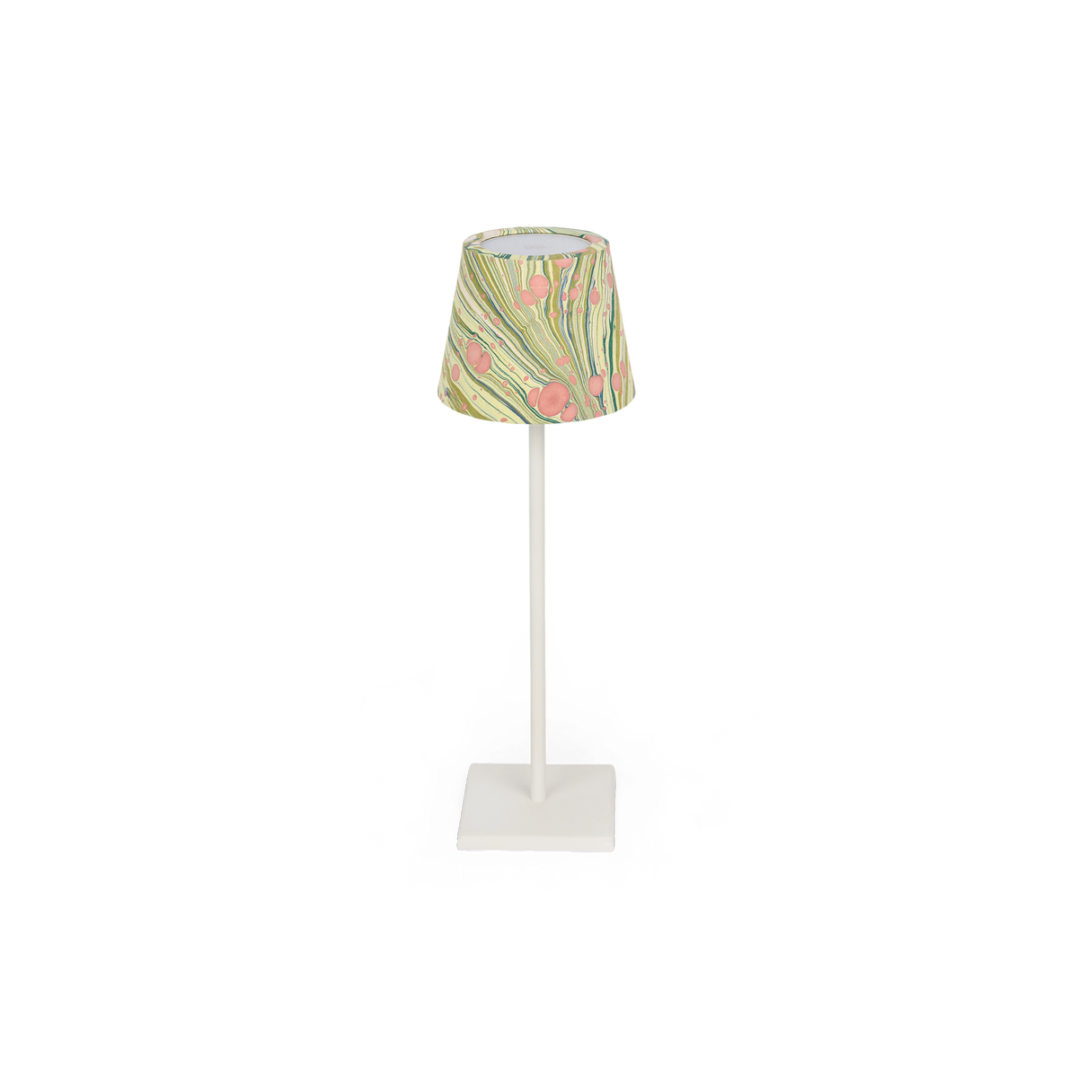 Meadow Swirl – Hand Marbled Lampshade Cover (3.75” H x 4.5” W x 3.5” Ø | 100% Recycled Cotton Paper)
