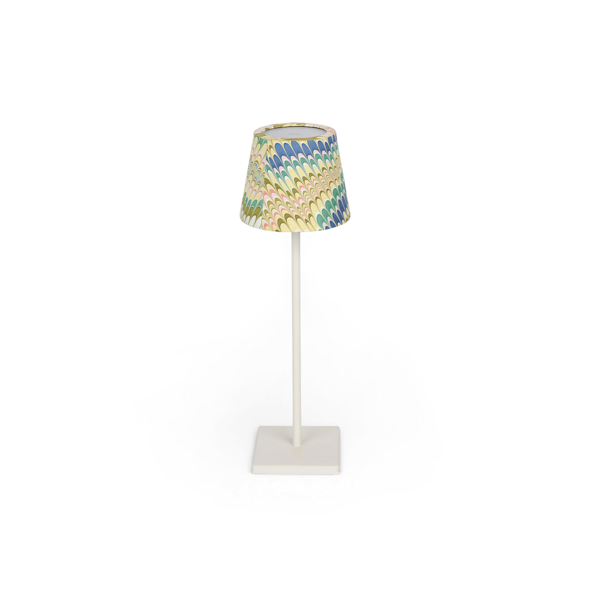 Meadow Wave – Hand Marbled Lampshade Cover (3.75” H x 4.5” W x 3.5” Ø | 100% Recycled Cotton Paper)